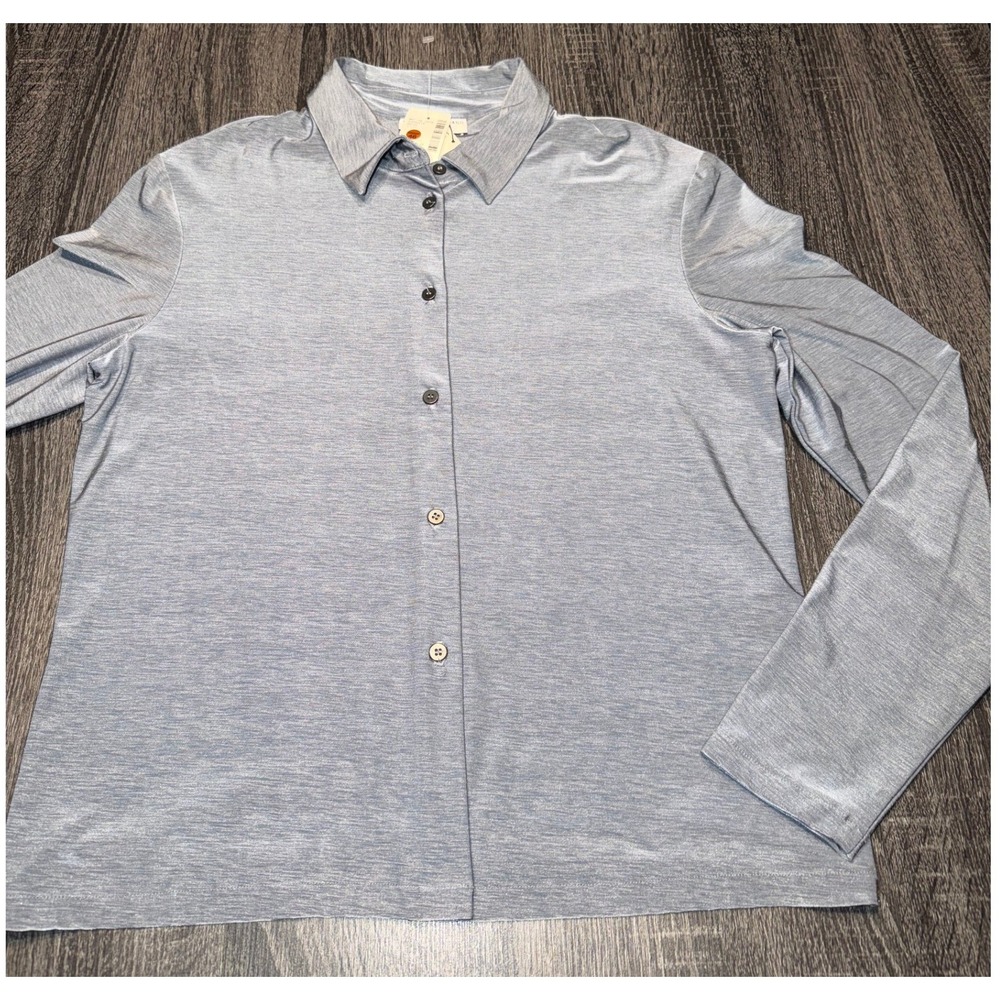 Gruppo Americano Collection Shimmer Button-Front Top Women's 14 NWT